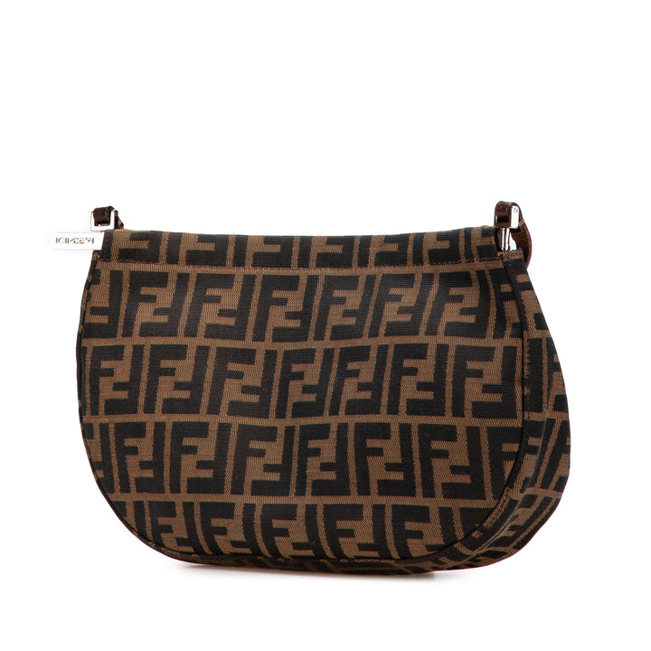 Zucca Canvas Shoulder Bag Brown - Gaby Paris