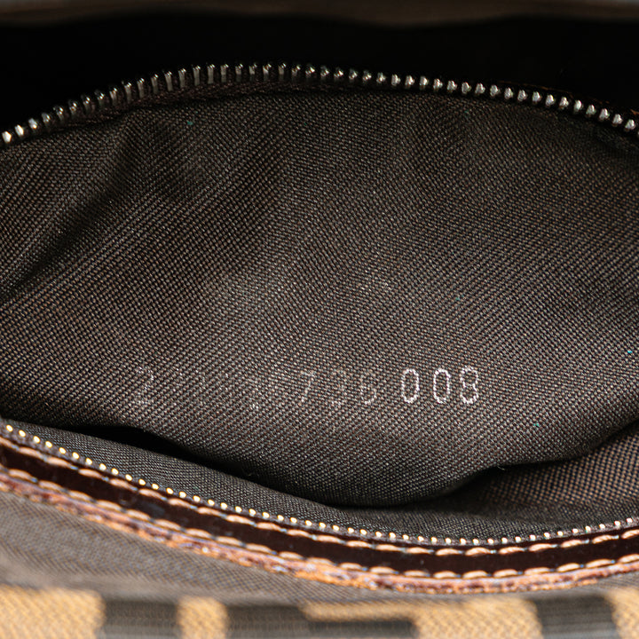 Zucca Canvas Shoulder Bag Brown - Gaby Paris