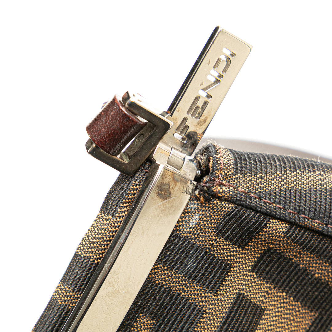 Zucca Canvas Shoulder Bag Brown - Gaby Paris