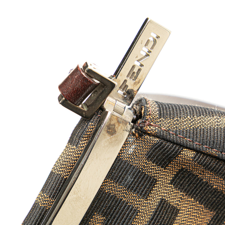 Zucca Canvas Shoulder Bag Brown - Gaby Paris