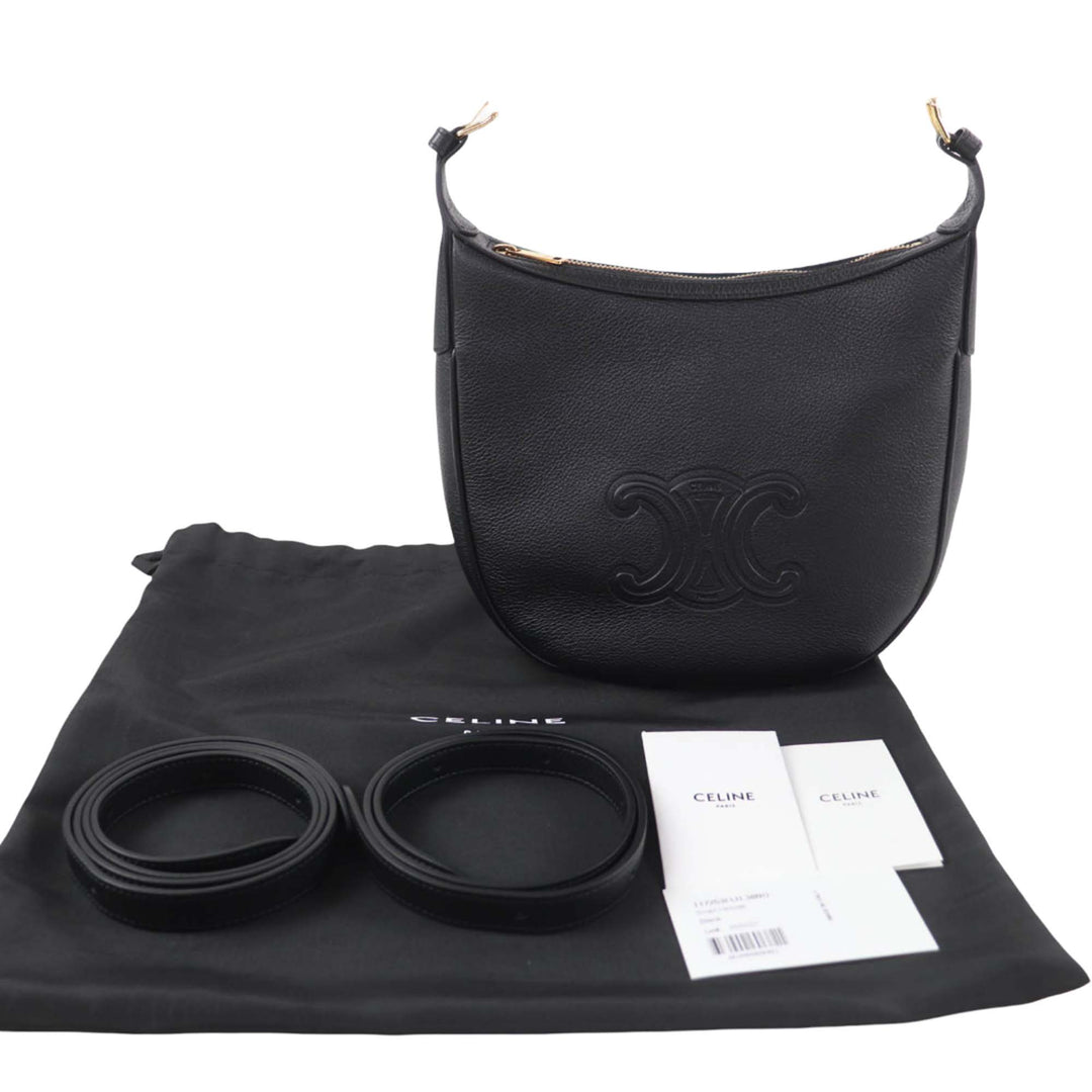 Souple grainé Heloise Sac Petit Cuir de veau grainé Noir