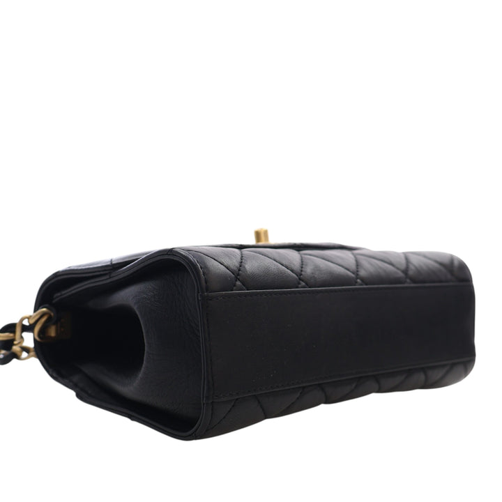 Chanel Mini CC Matelassé Cuir d’agneau Links anse supérieure à rabat