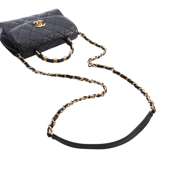 Chanel Mini CC Matelassé Cuir d’agneau Links anse supérieure à rabat