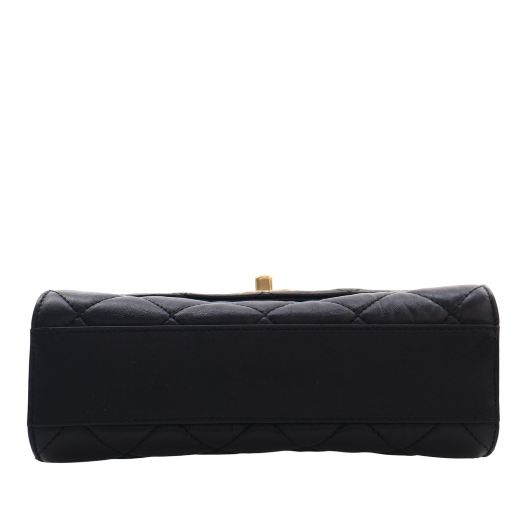 Chanel Mini CC Matelassé Cuir d’agneau Links anse supérieure à rabat