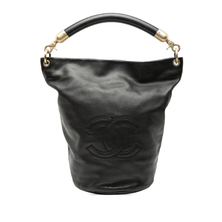 Chanel CC Cuir d’agneau Bucket Sac