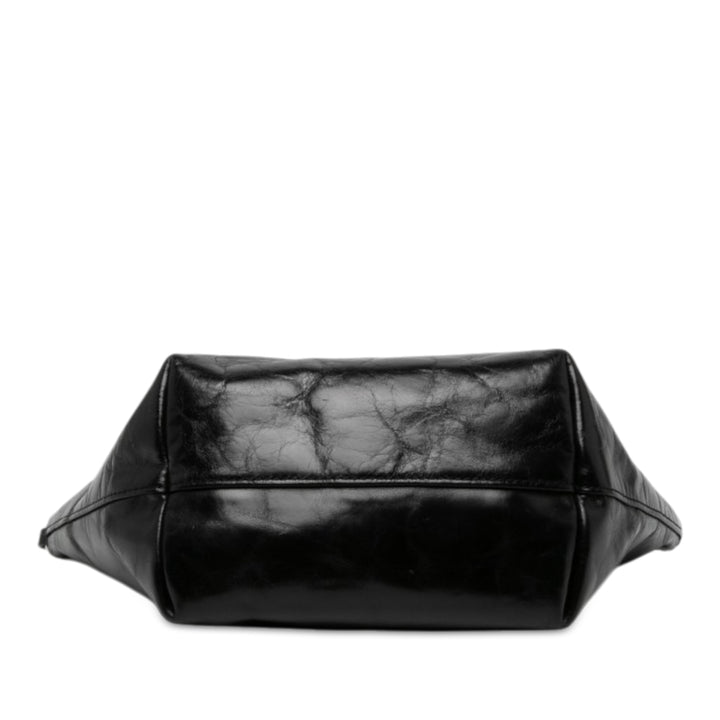 Alexander Wang Pochette Crackled Punch Wristlet Zippé Noir – vue 3 – GABY PARIS