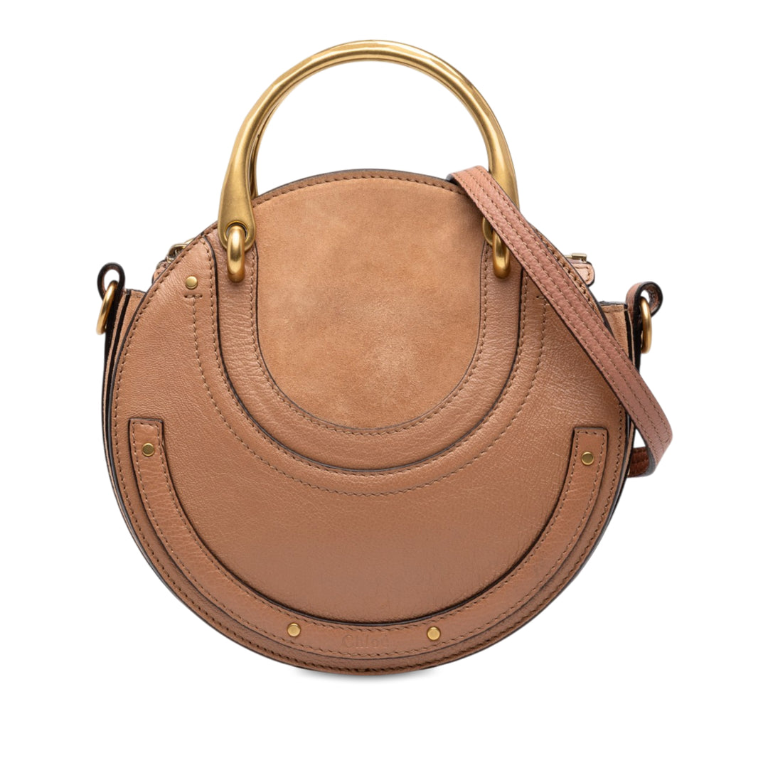 Chloé Sac à main Pixie Petit Cuir de veau Beige – vue principale – GABY PARIS