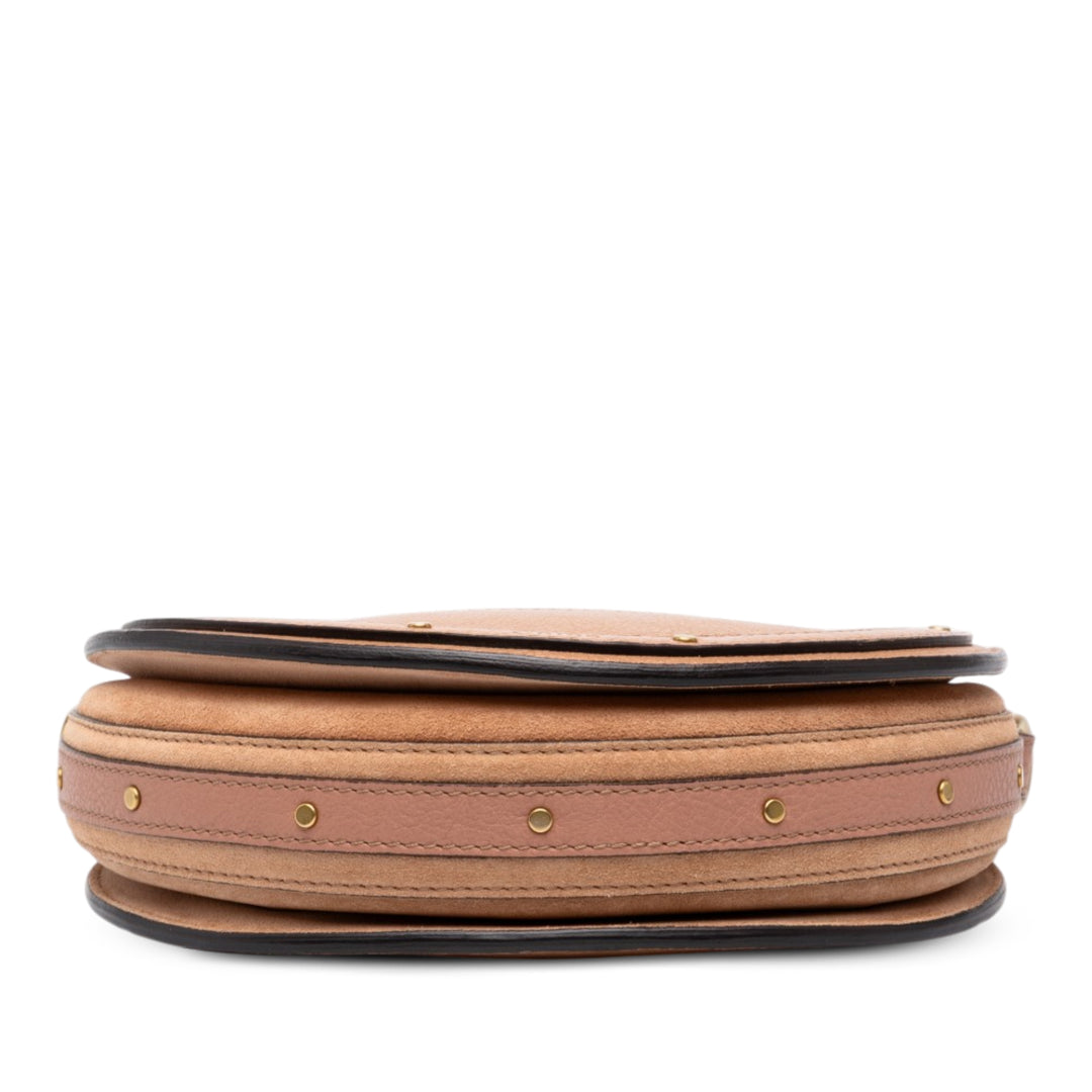 Chloé Sac à main Pixie Petit Cuir de veau Beige – vue 3 – GABY PARIS