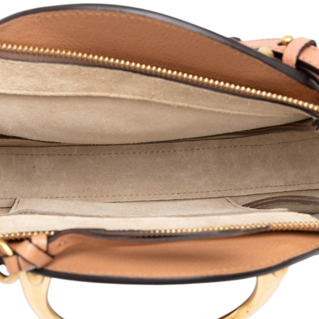 Chloé Sac à main Pixie Petit Cuir de veau Beige – vue 4 – GABY PARIS