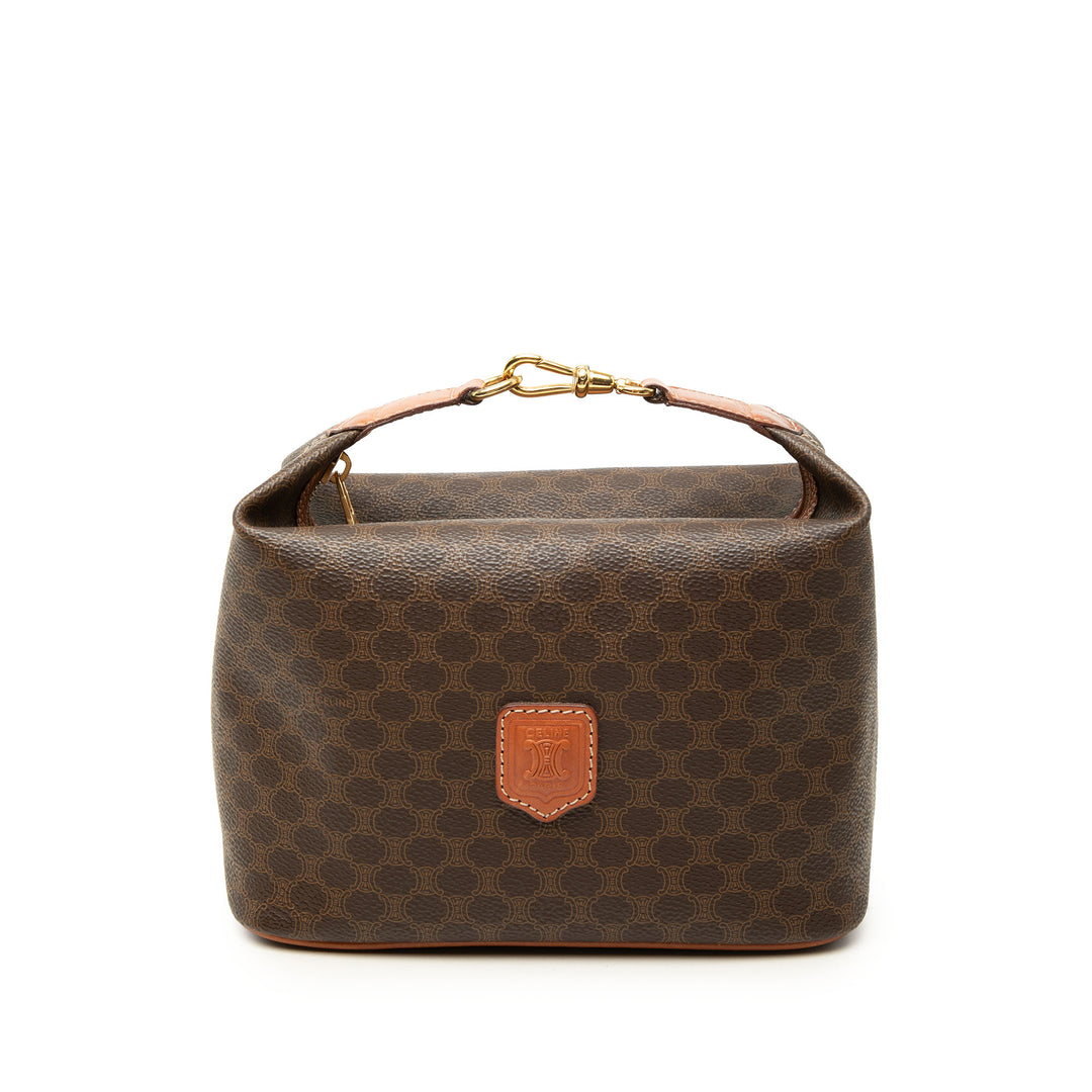 Celine Macadam Sac Toile enduite Marron – vue principale – GABY PARIS