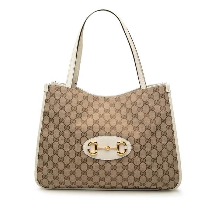 Gucci Medium GG Toile Horsebit 1955 Cabas