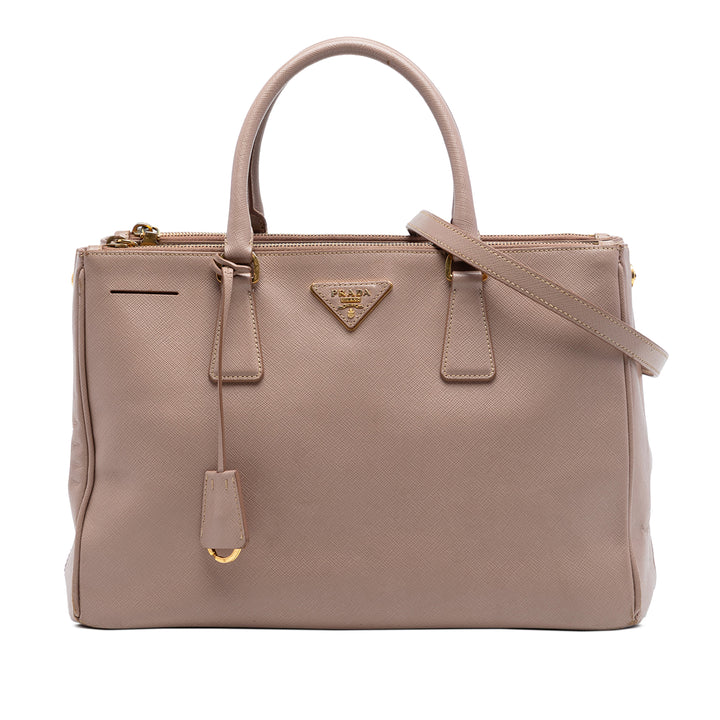 Prada Medium Saffiano Lux Galleria Double Zip Cabas