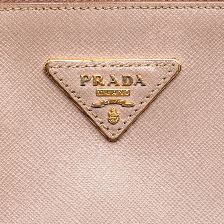 Prada Medium Saffiano Lux Galleria Double Zip Cabas