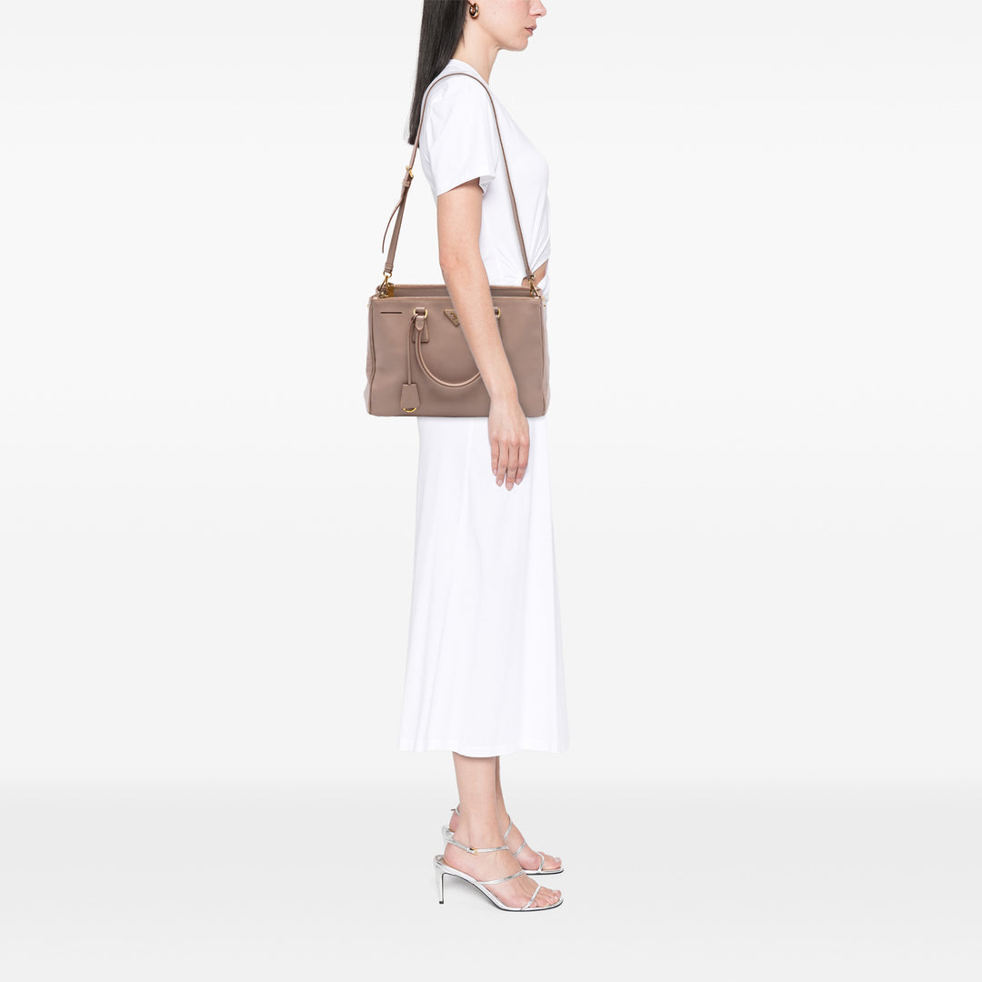Prada Medium Saffiano Lux Galleria Double Zip Cabas
