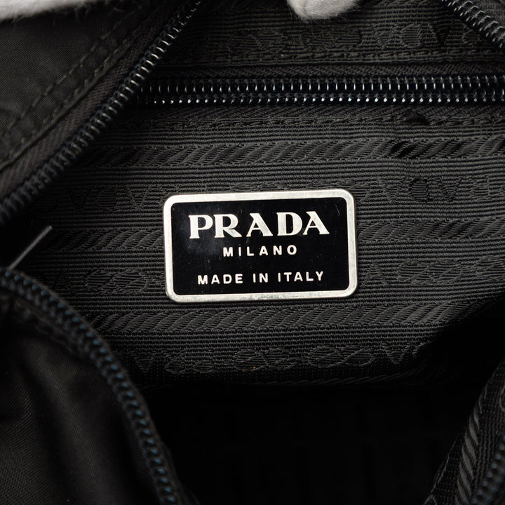 Prada Sac bandoulière Zippé Buckle Messenger Tessuto Noir – vue 5 – GABY PARIS