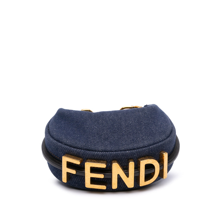 Nano Denim Fendigraphy Hobo Blue - Gaby Paris