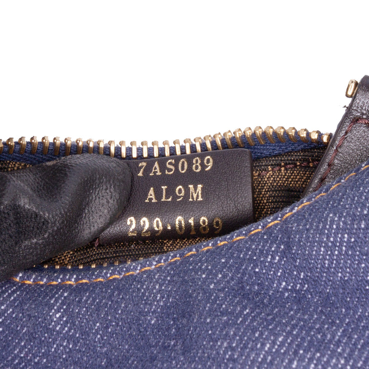 Nano Denim Fendigraphy Hobo Blue - Gaby Paris