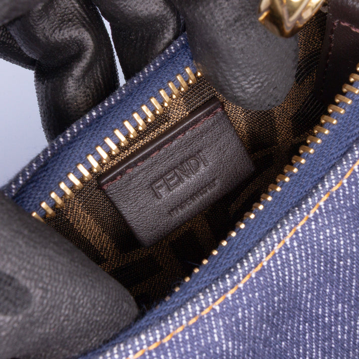Nano Denim Fendigraphy Hobo Blue - Gaby Paris