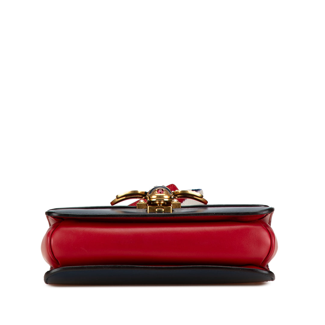 Medium Queen Margaret Flap Shoulder Bag Red - Gaby Paris