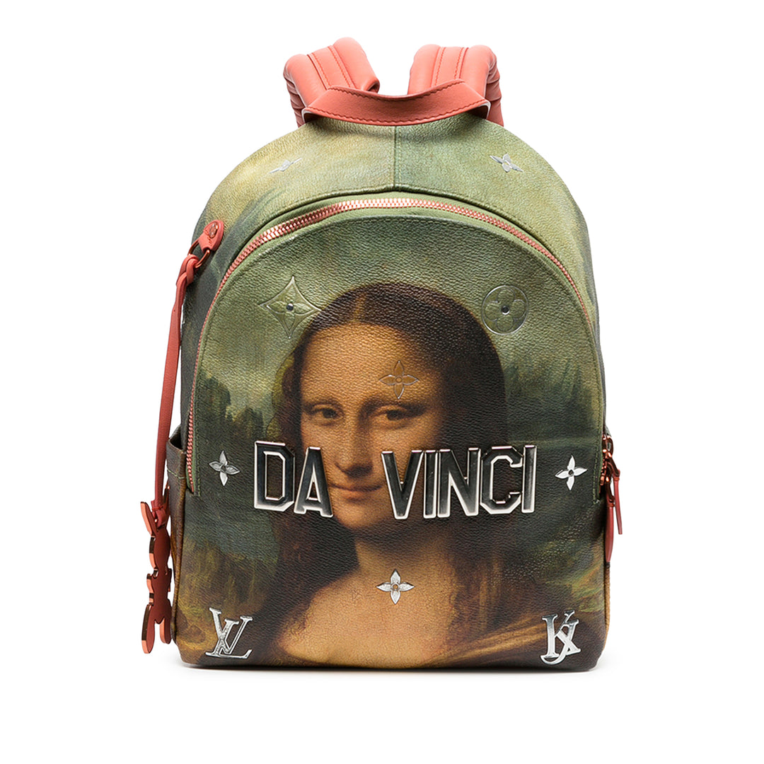 Louis Vuitton Sac à dos Jeff Koons Masters Collection Da Vinci Palm Springs Marron – vue principale – GABY PARIS