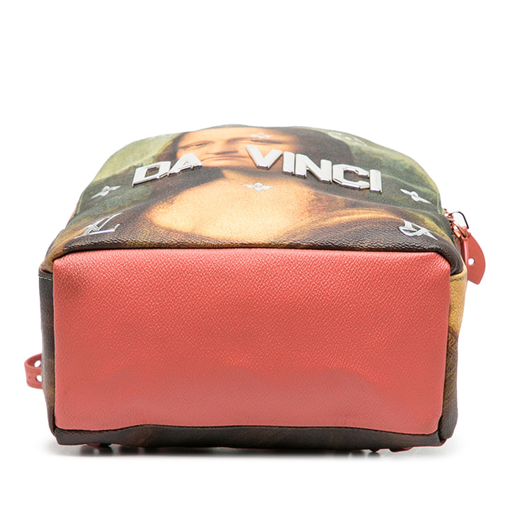 Louis Vuitton Sac à dos Jeff Koons Masters Collection Da Vinci Palm Springs Marron – vue 3 – GABY PARIS