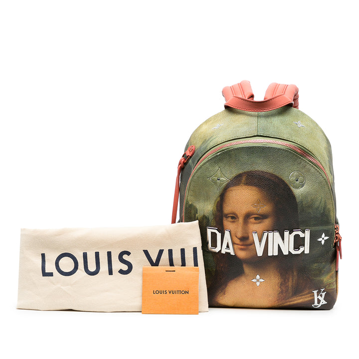 Louis Vuitton Sac à dos Jeff Koons Masters Collection Da Vinci Palm Springs Marron – vue 6 – GABY PARIS
