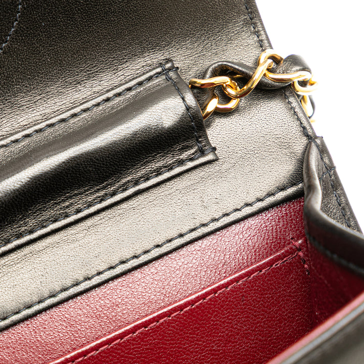 Mini CC Quilted Lambskin Full Flap Black - Gaby Paris