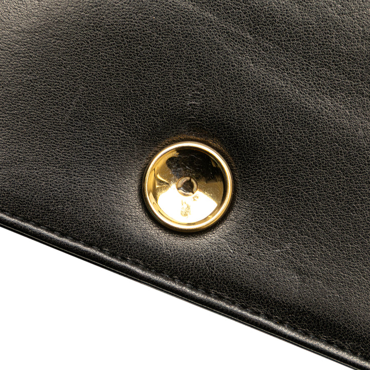Mini CC Quilted Lambskin Full Flap Black - Gaby Paris