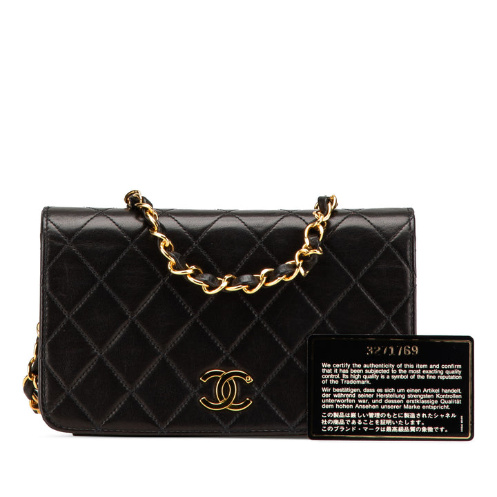 Mini CC Quilted Lambskin Full Flap Black - Gaby Paris