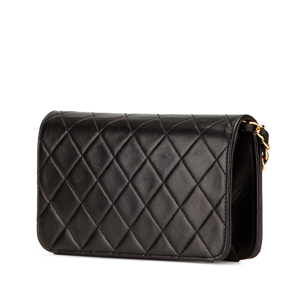 Mini CC Quilted Lambskin Full Flap Black - Gaby Paris