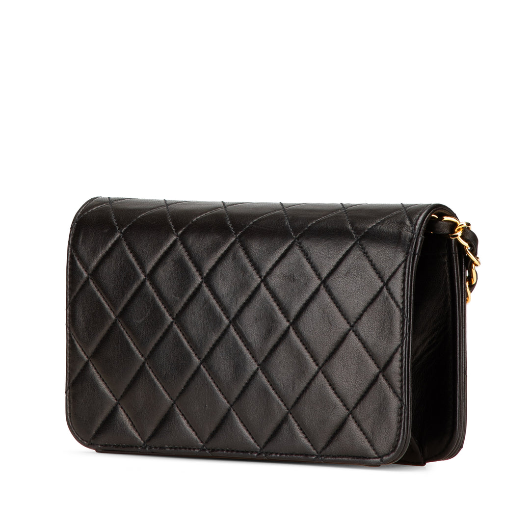 Mini CC Quilted Lambskin Full Flap Black - Gaby Paris