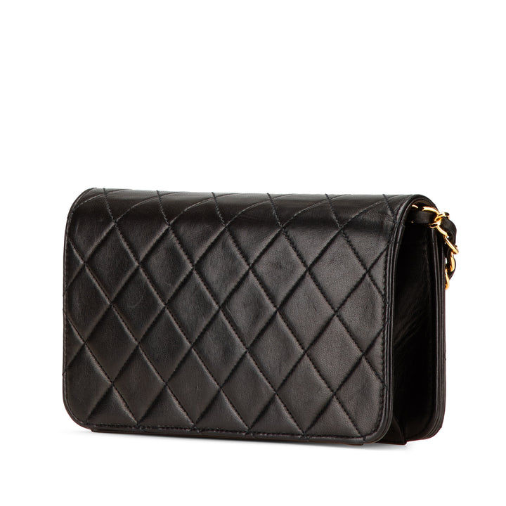 Mini CC Quilted Lambskin Full Flap Black - Gaby Paris
