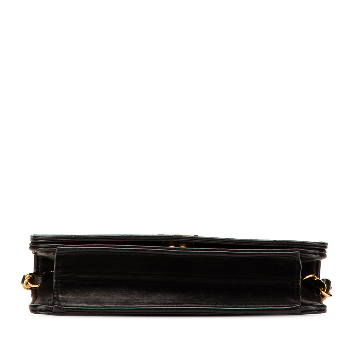 Mini CC Quilted Lambskin Full Flap Black - Gaby Paris