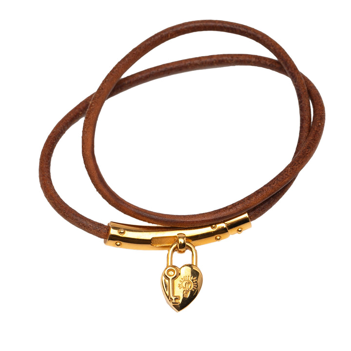 Hermès Cuir Viviride Heart Double Bracelet Marron – GABY PARIS Authentique