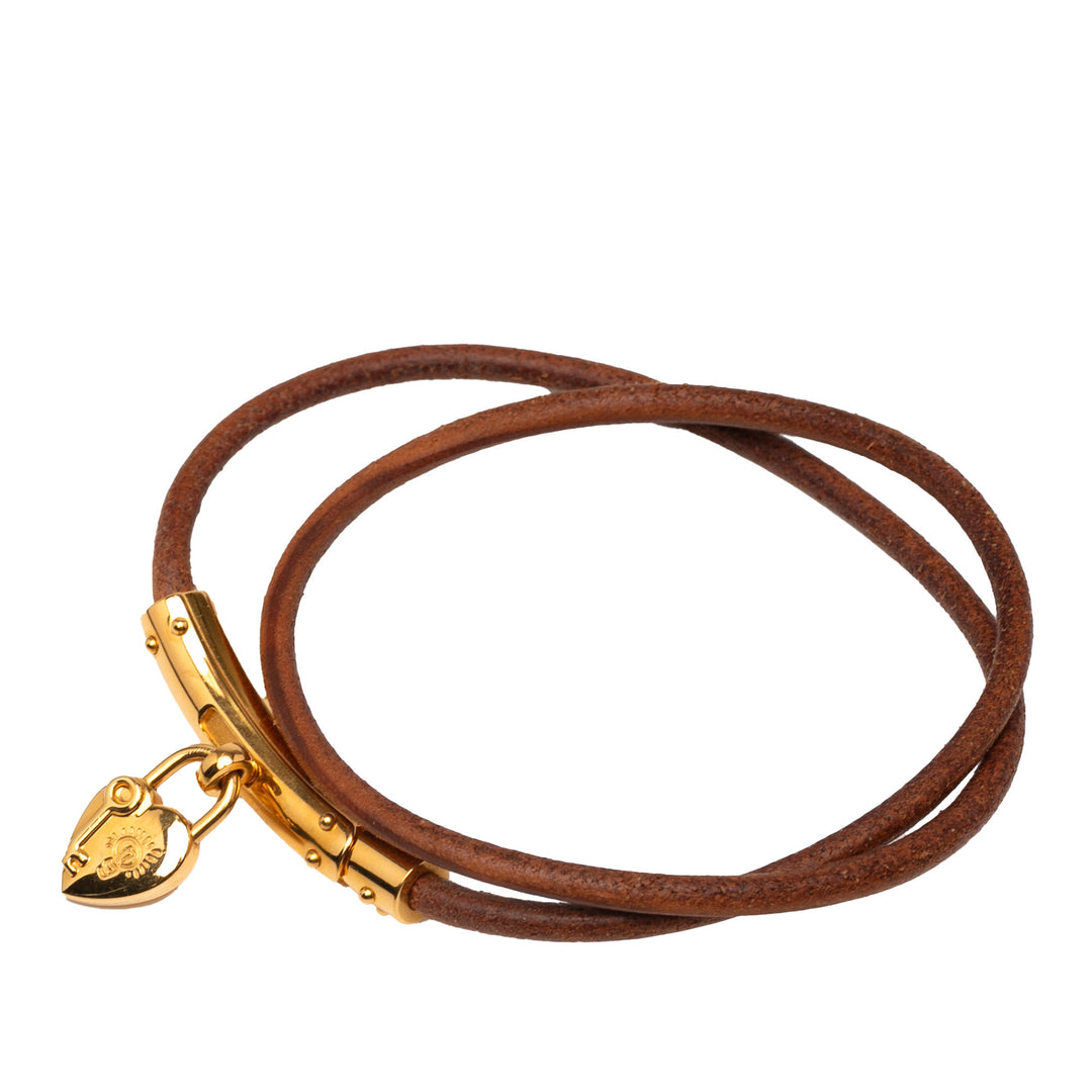 Hermès Cuir Viviride Heart Double Bracelet Marron – GABY PARIS Authentique