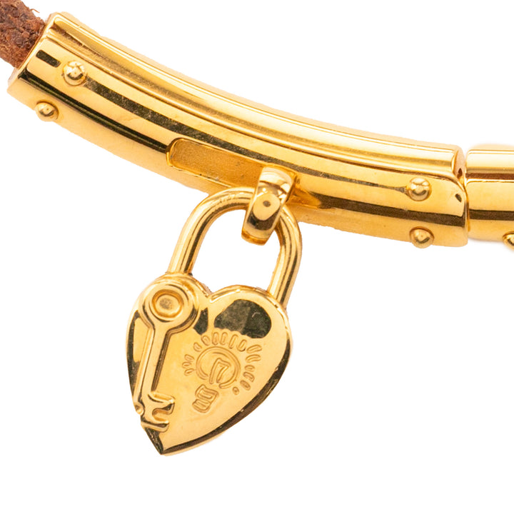 Hermès Cuir Viviride Heart Double Bracelet Marron – GABY PARIS Authentique