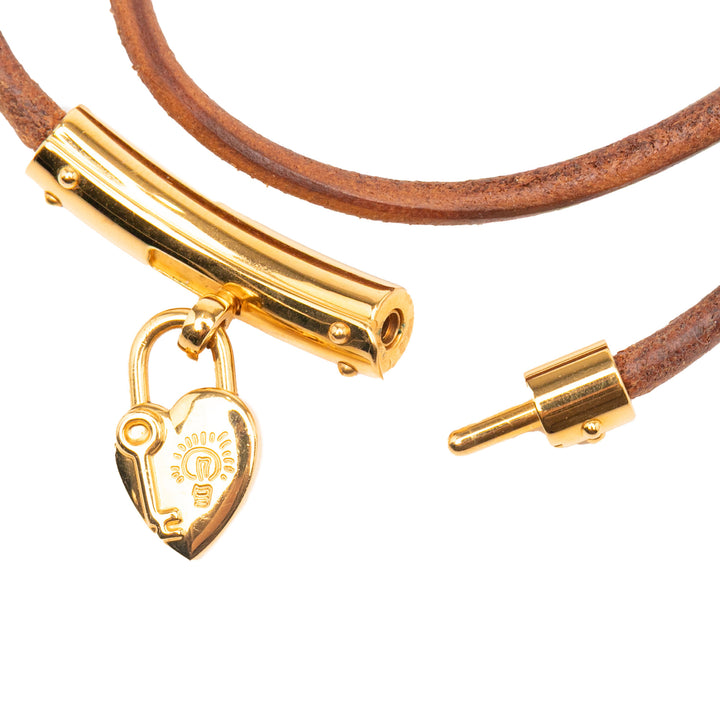Hermès Cuir Viviride Heart Double Bracelet Marron – GABY PARIS Authentique