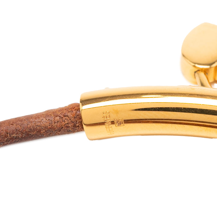 Hermès Cuir Viviride Heart Double Bracelet Marron – GABY PARIS Authentique