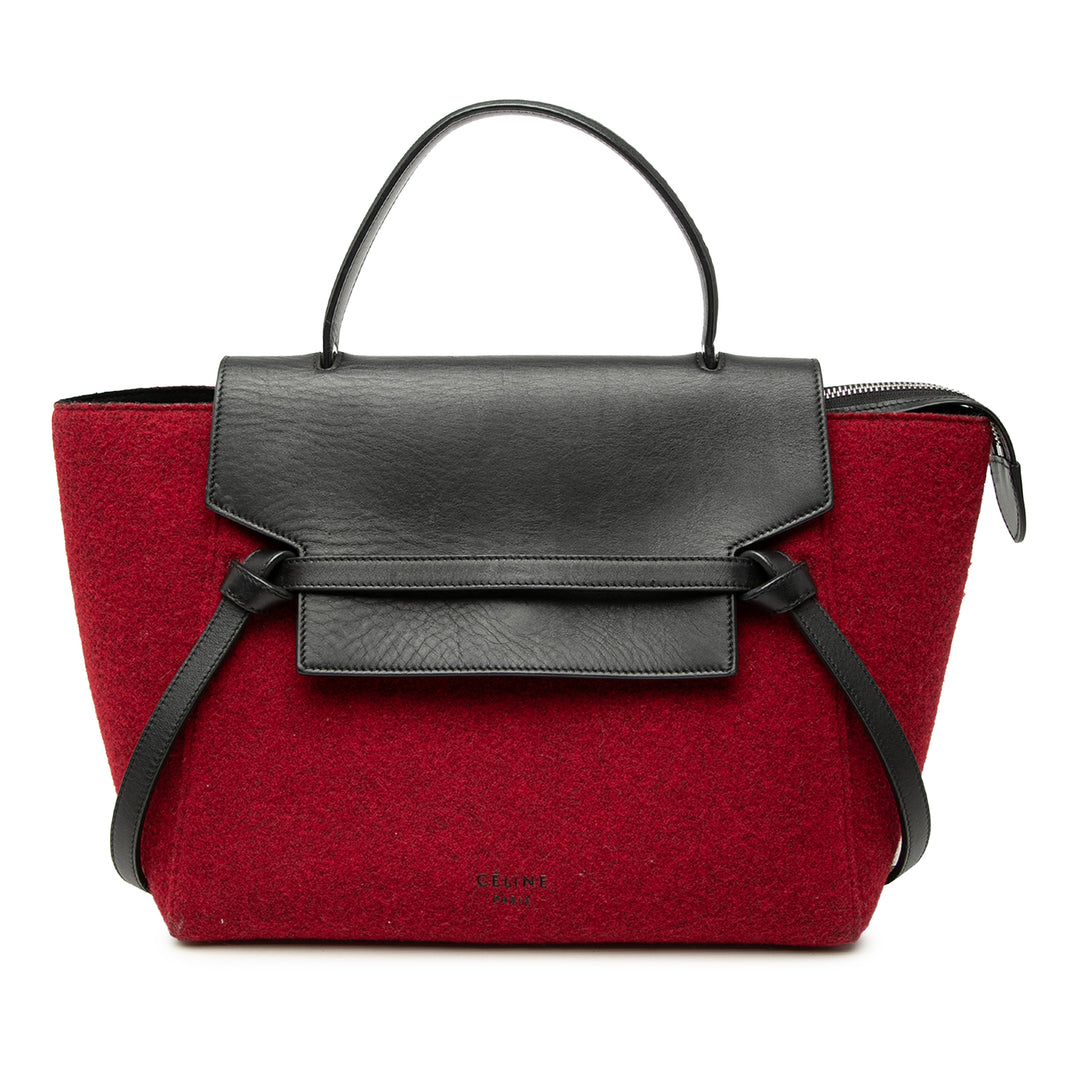 Celine Felt et Ceinture Sac Mini Cuir de veau Rouge – vue principale – GABY PARIS