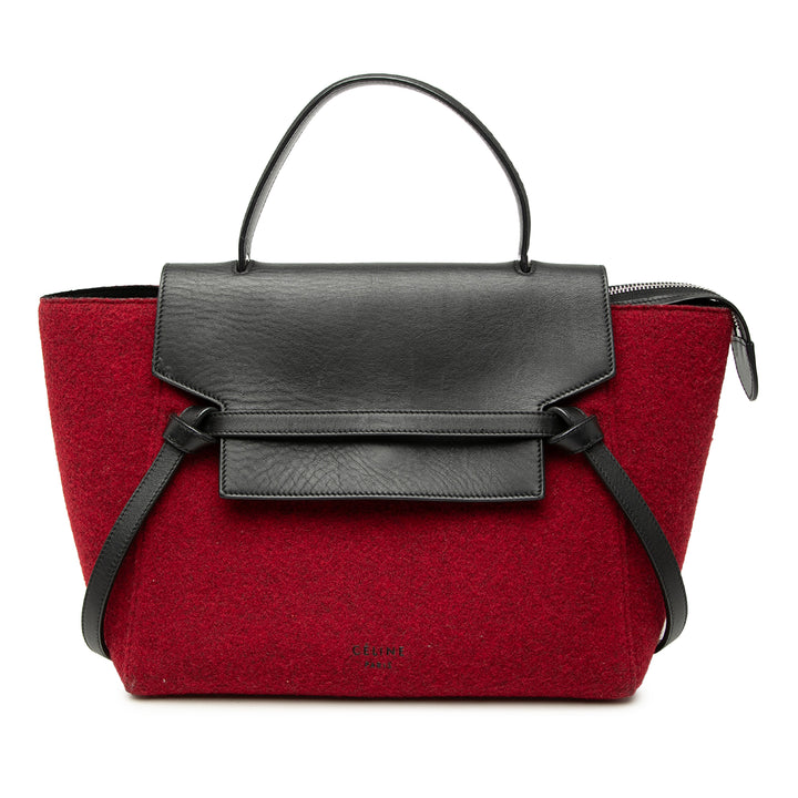 Celine Felt et Ceinture Sac Mini Cuir de veau Rouge – vue principale – GABY PARIS