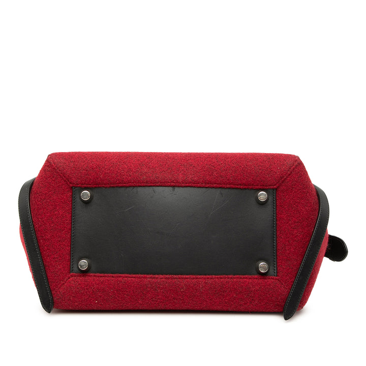 Celine Felt et Ceinture Sac Mini Cuir de veau Rouge – vue 3 – GABY PARIS