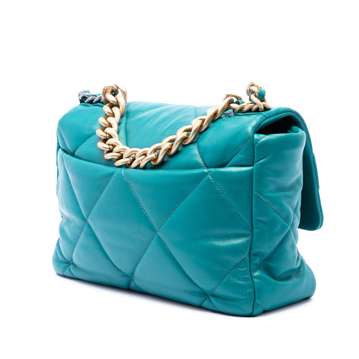 Chanel Large Cuir d’agneau 19 à rabat