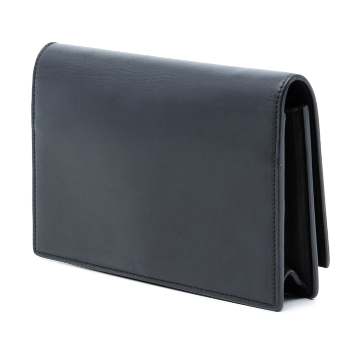 Saint Laurent Small Smooth Cuir de veau Monogram Kate Pompon Sac porté croisé