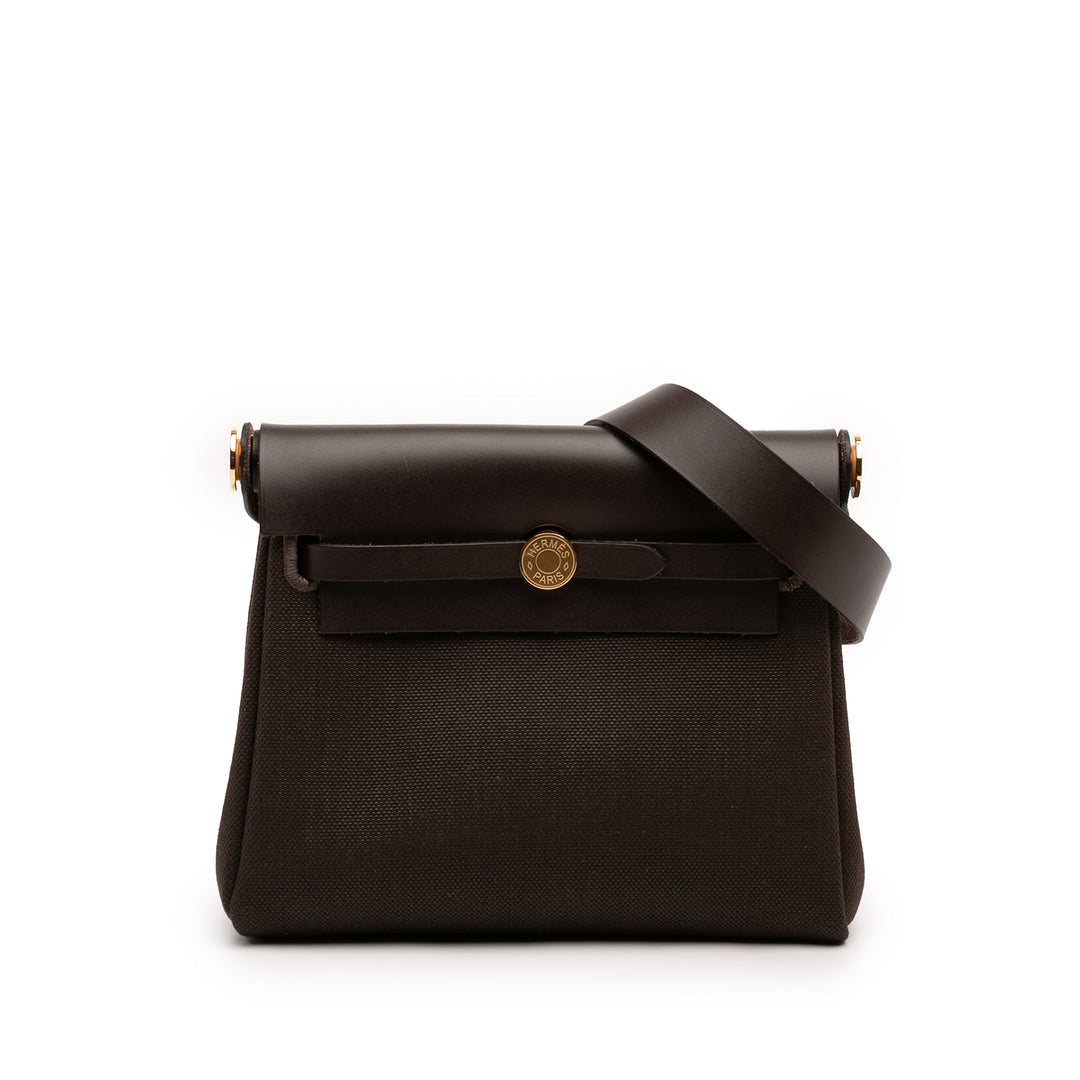 Hermès Military et Vache Hunter Herbag Zippé 20 Tissu