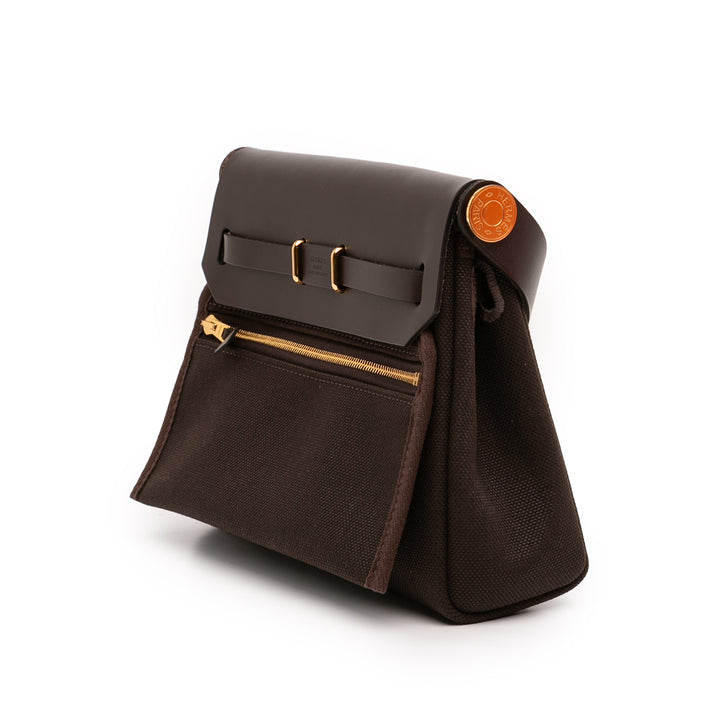 Hermès Military et Vache Hunter Herbag Zippé 20 Tissu