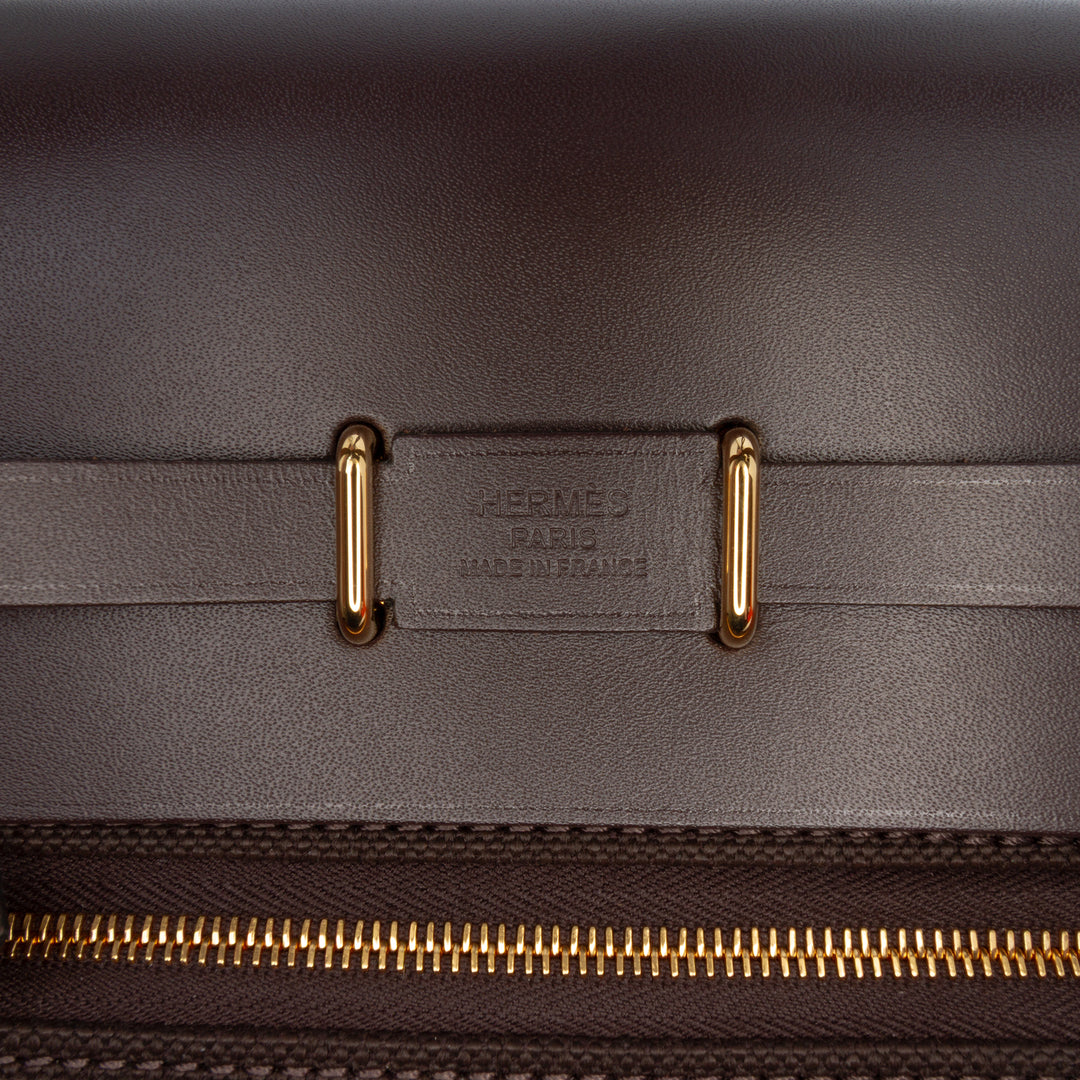 Hermès Military et Vache Hunter Herbag Zippé 20 Tissu