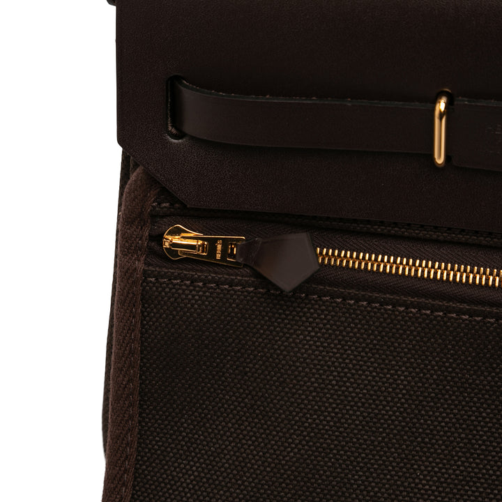 Hermès Military et Vache Hunter Herbag Zippé 20 Tissu