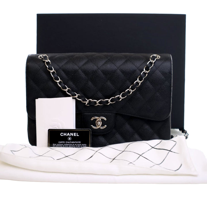 Chanel Jumbo Classic Caviar Double rabat