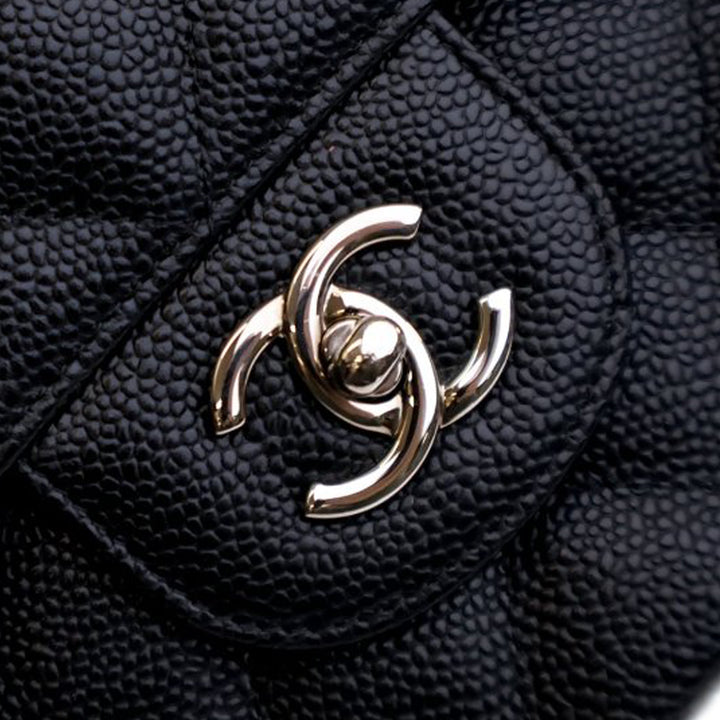 Chanel Jumbo Classic Caviar Double rabat