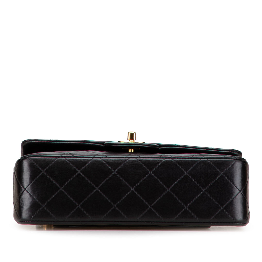 Chanel Small Classic Cuir d’agneau Double rabat Noir